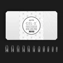 Apres French Manicure Gel-X Tips - Natural Coffin Medium (330 pcs)