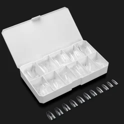 Apres French Manicure Gel-X Tips - Natural Coffin Medium (330 pcs)