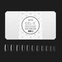 Apres French Manicure Gel-X Tips - Natural Square Medium (330 pcs)