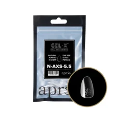 Apres Gel-X Refill Tips Natural Almond Extra Short - Size 5.5, 50 pcs.