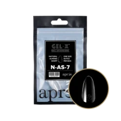 Apres Gel-X Refill Tips Natural Almond Short - Size 7, 50 pcs.