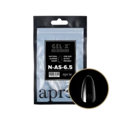Apres Gel-X Refill Tips Natural Almond Short - Size 6.5, 50 pcs.