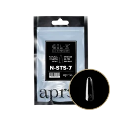 Apres Gel-X Refill Tips Natural Stiletto Short - Size 07, 50 pcs.