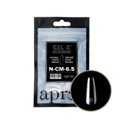 Apres Gel-X Refill Tips Natural Coffin Medium - Size 6.5, 50 pcs.