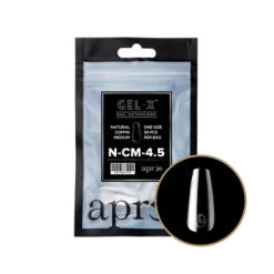 Apres Gel-X Refill Tips Natural Coffin Medium - Size 4.5, 50 pcs.