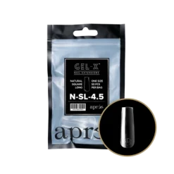 Apres Gel-X Refill Tips Natural Square Long - Size 4.5, 50 pcs.