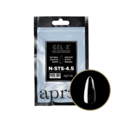 Apres Gel-X Refill Tips Natural Stiletto Short - Size 4.5, 50 pcs.