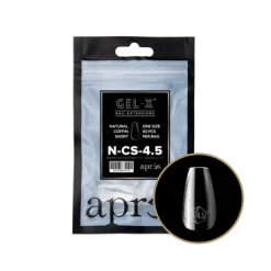 Apres Gel-X Refill Tips Natural Coffin Short - Size 4.5, 50 pcs.