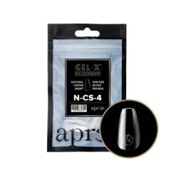 Apres Gel-X Refill Tips Natural Coffin Short - Size 04, 50 pcs.
