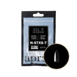 Apres Gel-X Refill Tips Natural Stiletto Extra Short - Size 07, 50 pcs.