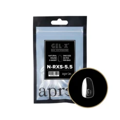 Apres Gel-X Refill Tips Natural Round Extra Short - Size 5.5, 50 pcs.