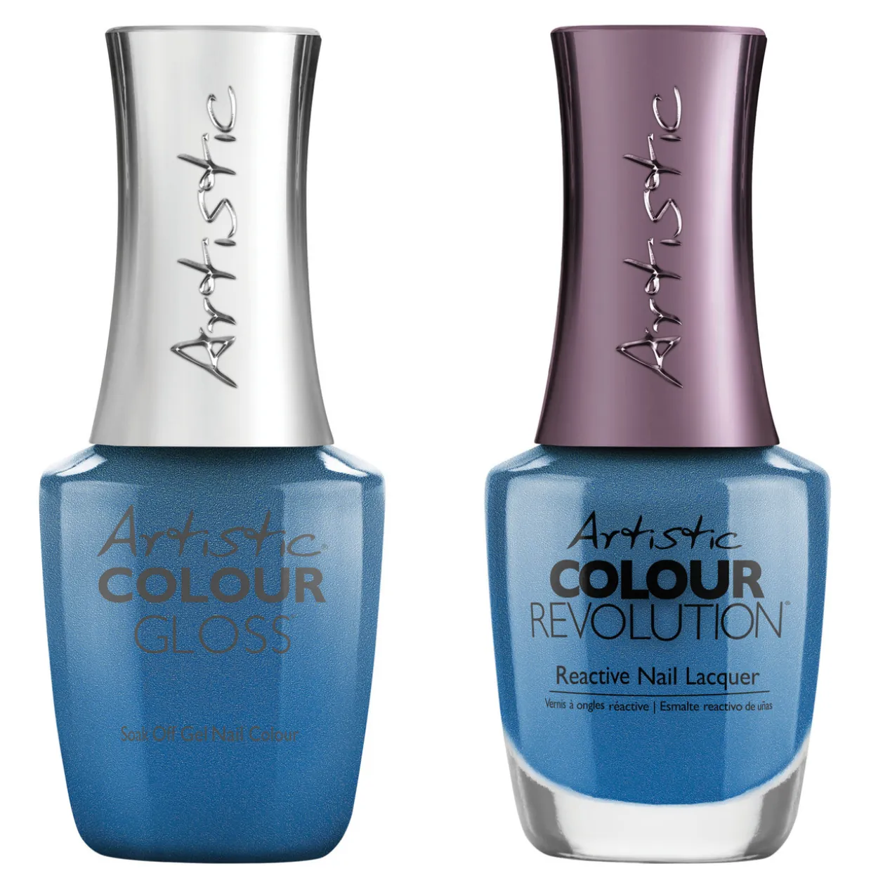 Artistic "Here To Sleigh" Duo, Teal Blue Shimmer- Includes Gel Polish and Lacquer