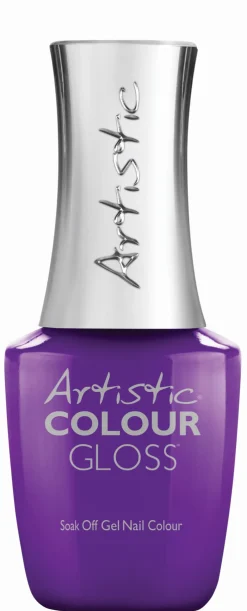 Artistic Nail Design "Got My Attention", Colour Gloss Soak-Off Gel Polish, Purple Neon Crème