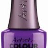 Artistic Nail Design "Got My Attention", Colour Revolution Nail Lacquer, Purple Neon Crème