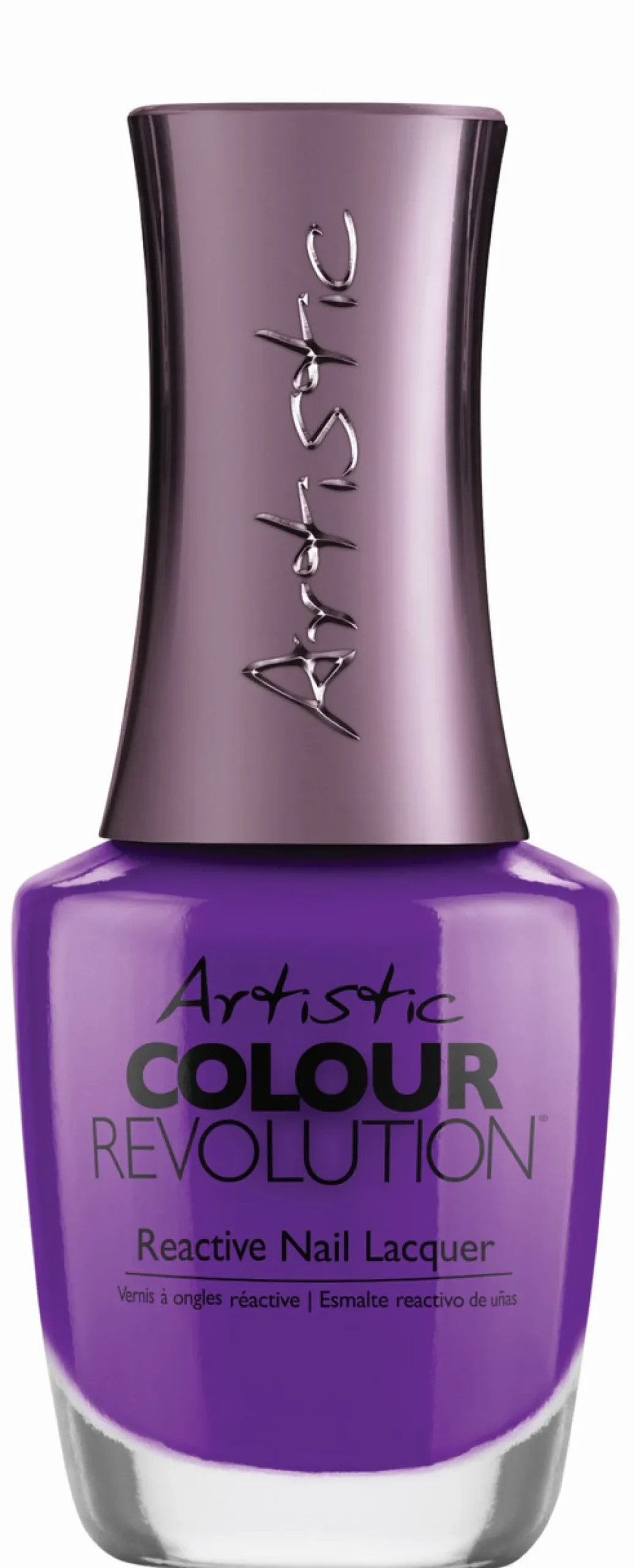 Artistic Nail Design "Got My Attention", Colour Revolution Nail Lacquer, Purple Neon Crème