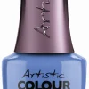 Artistic Nail Design "Speak Loud", Colour Revolution Nail Lacquer, Light Blue Crème