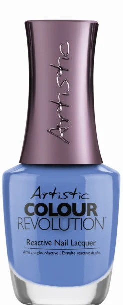 Artistic Nail Design "Speak Loud", Colour Revolution Nail Lacquer, Light Blue Crème