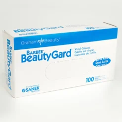 Barbee BeautyGard Vinyl Gloves Size Small - Box of 100 Gloves