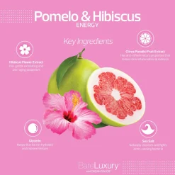 BareLuxury Energy Pomelo & Hibiscus 4 Pack - Includes 1 Each Of Soak, Masque, Scrub, Massage Butter Case Pack of 48