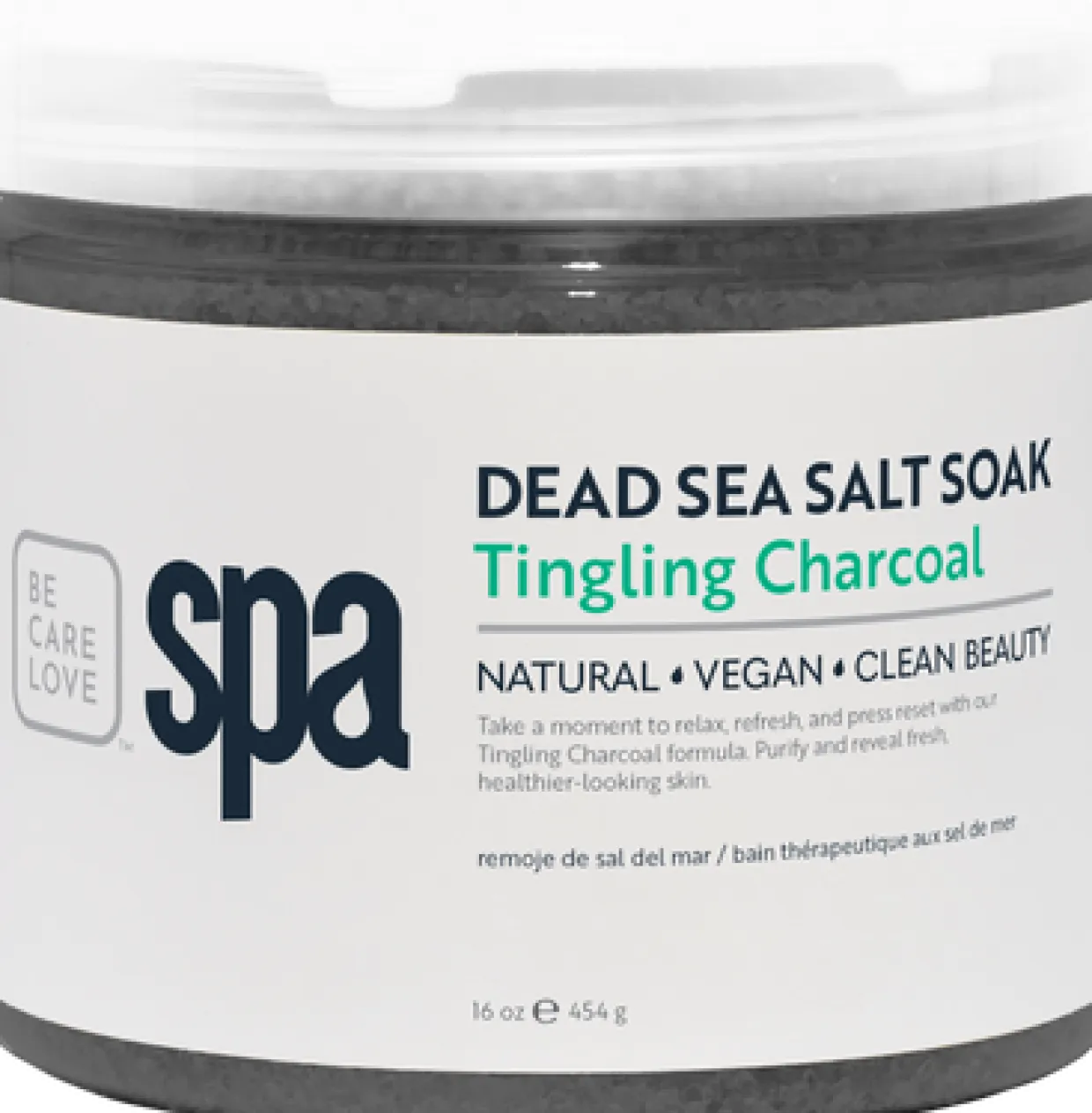 BCL SPA Dead Sea Salt Soak Tingling Charcoal, 16 oz.