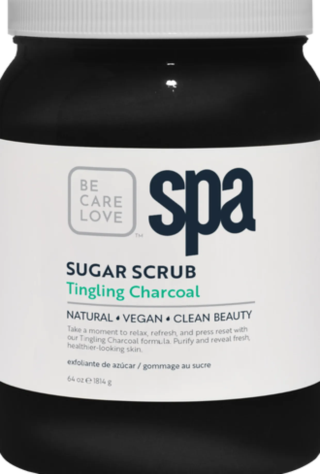 BCL SPA Sugar Scrub Tingling Charcoal, 64 oz.