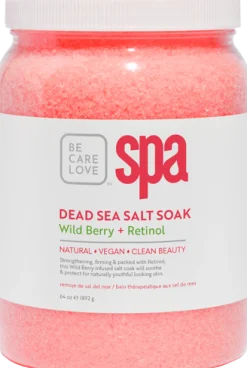 BCL SPA Dead Sea Salt Soak Wild Berry + Retinol, 64 oz.