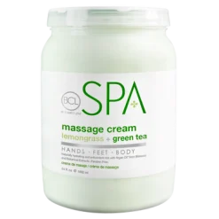 BCL SPA 64 oz. Massage Cream Lemongrass + Green Tea