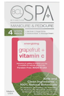 BCL Spa Pink Grapefruit Complete 4-Step System, Single Use Packet Box