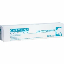Carolina Cotton 2"x2" Cotton Wipe, 200 ct.