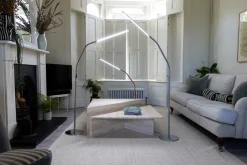 Daylight Company Slimline 4 LED Floor Lamp, Satin Silver - U35219