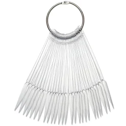 DL Pro Stiletto Nail Tips Display on a Ring - 200 ct.