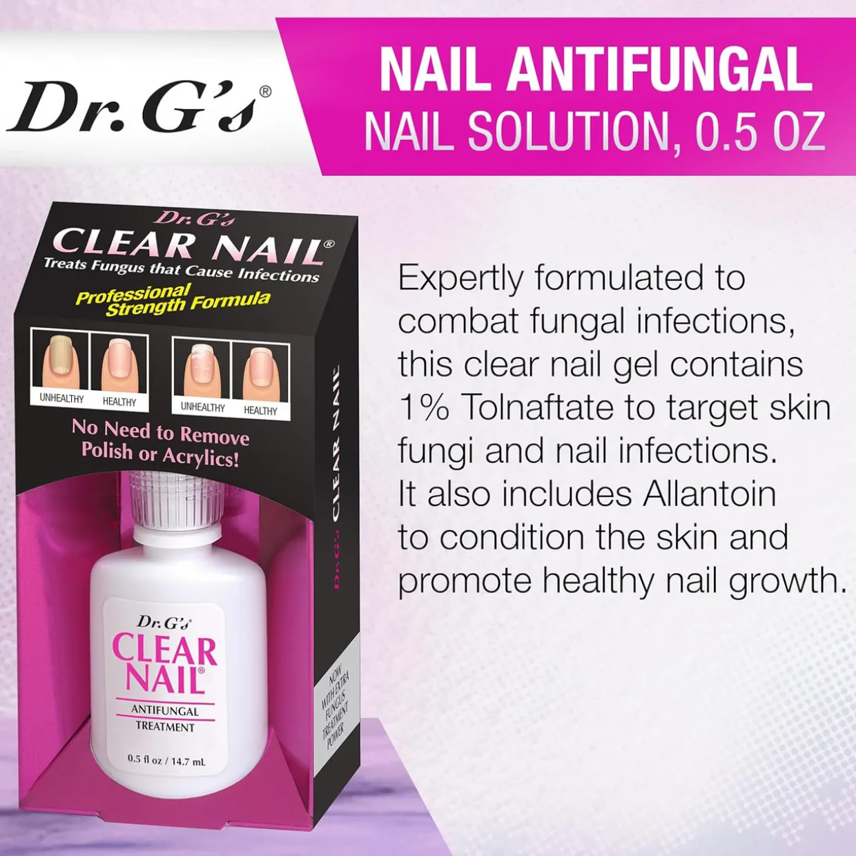 Dr. G's Clear Nail Antifungal Treatment, .5 fl. oz. - 6 Piece Display
