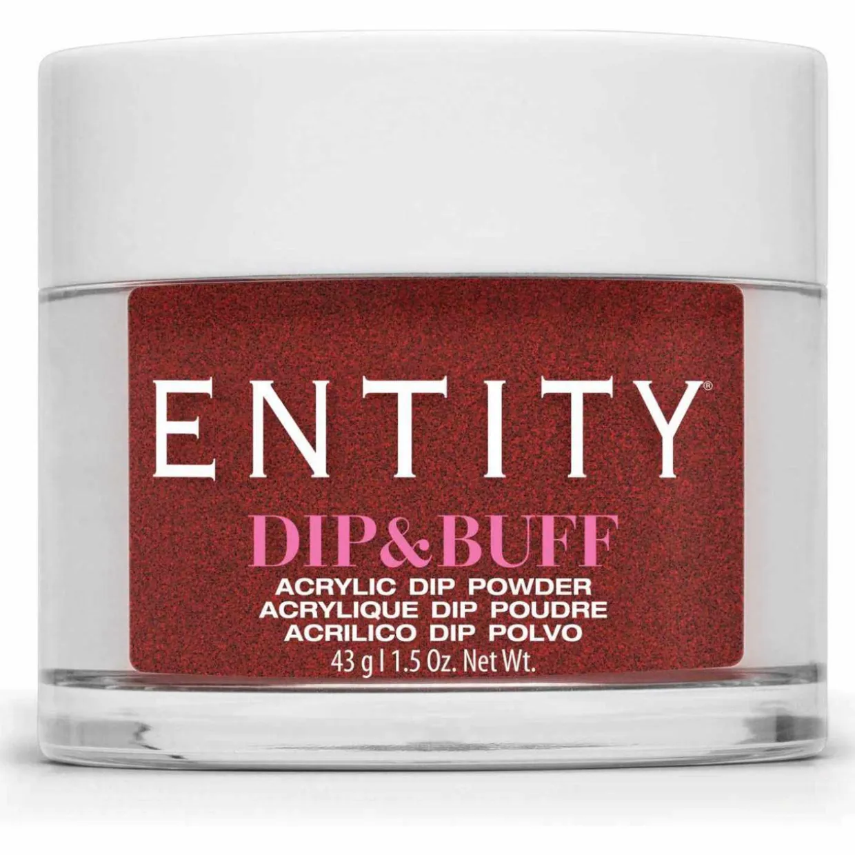 Entity Dip & Buff, "All Made Up", Red Glitter , 43 g | 1.5 Oz. - 5301240