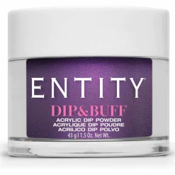 Entity Dip & Buff, "Elegant Edge", Dark Purple Shimmer , 43 g | 1.5 Oz. - 5301863