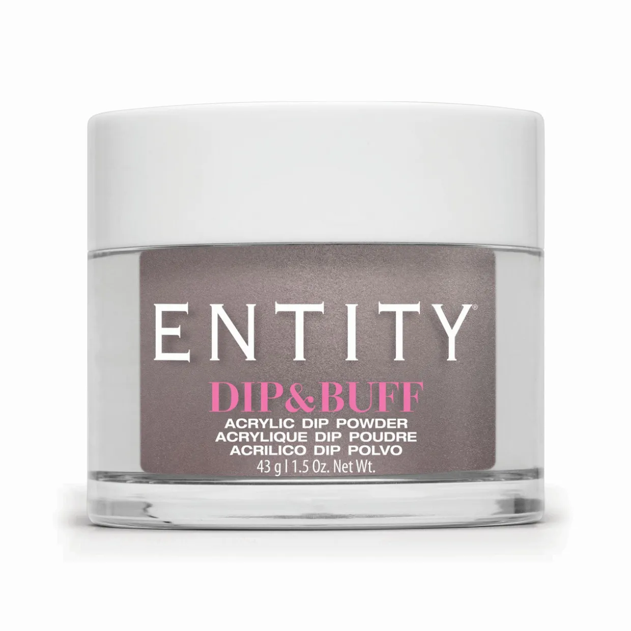 Entity Dip & Buff, "Fashion Forward", Grey Shimmer , 43 g | 1.5 Oz. - 5301292