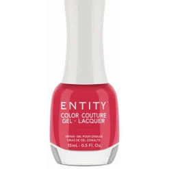 Entity Extended Wear Hybrid Gel-Lacquer "Plush Pout" - Hot Pink Red Creme