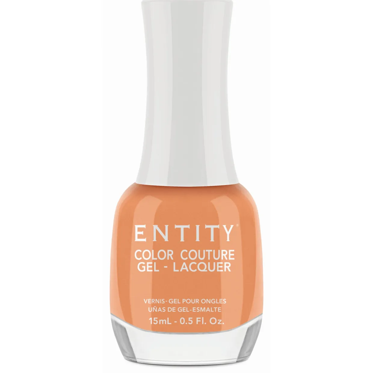 Entity Extended Wear Hybrid Gel-Lacquer "Apricot Beach Bag" - Bright Coral Creme