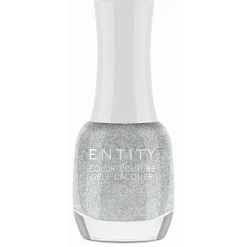 Entity Extended Wear Hybrid Gel-Lacquer "Dazzle Me With Diamonds" - Chunky Silver Holographic Glitter