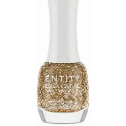 Entity Extended Wear Hybrid Gel-Lacquer "Drops Of Gold" - Gold Glitter
