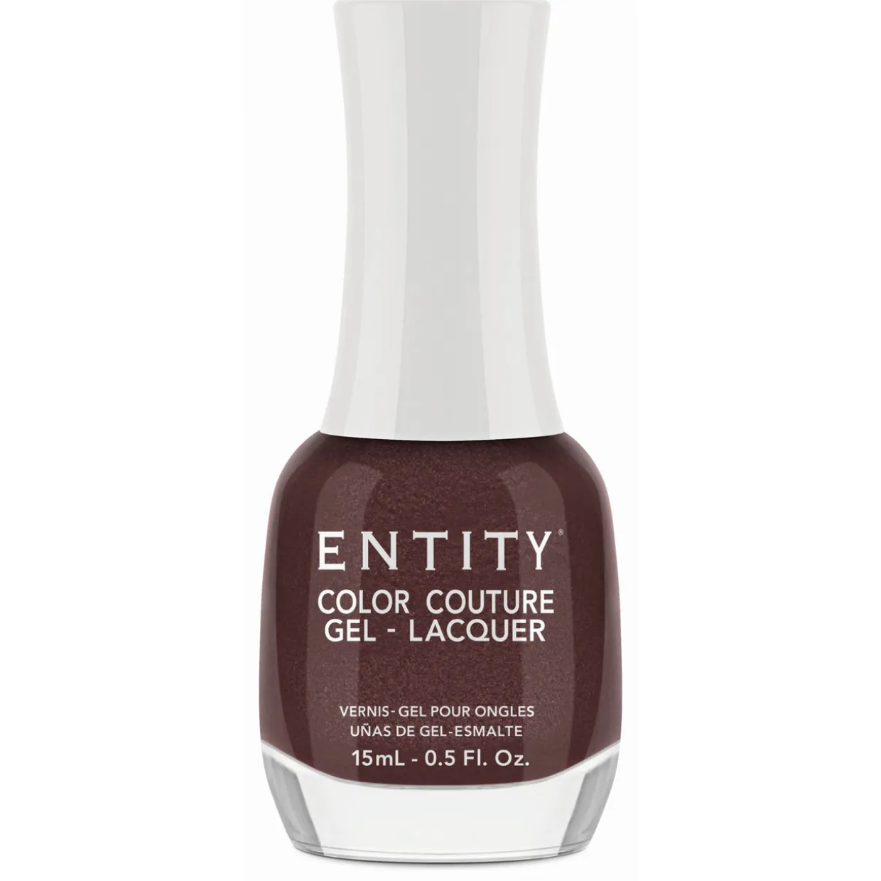Entity Extended Wear Hybrid Gel-Lacquer "Handbag Haven" - Chocolate Brown Shimmer