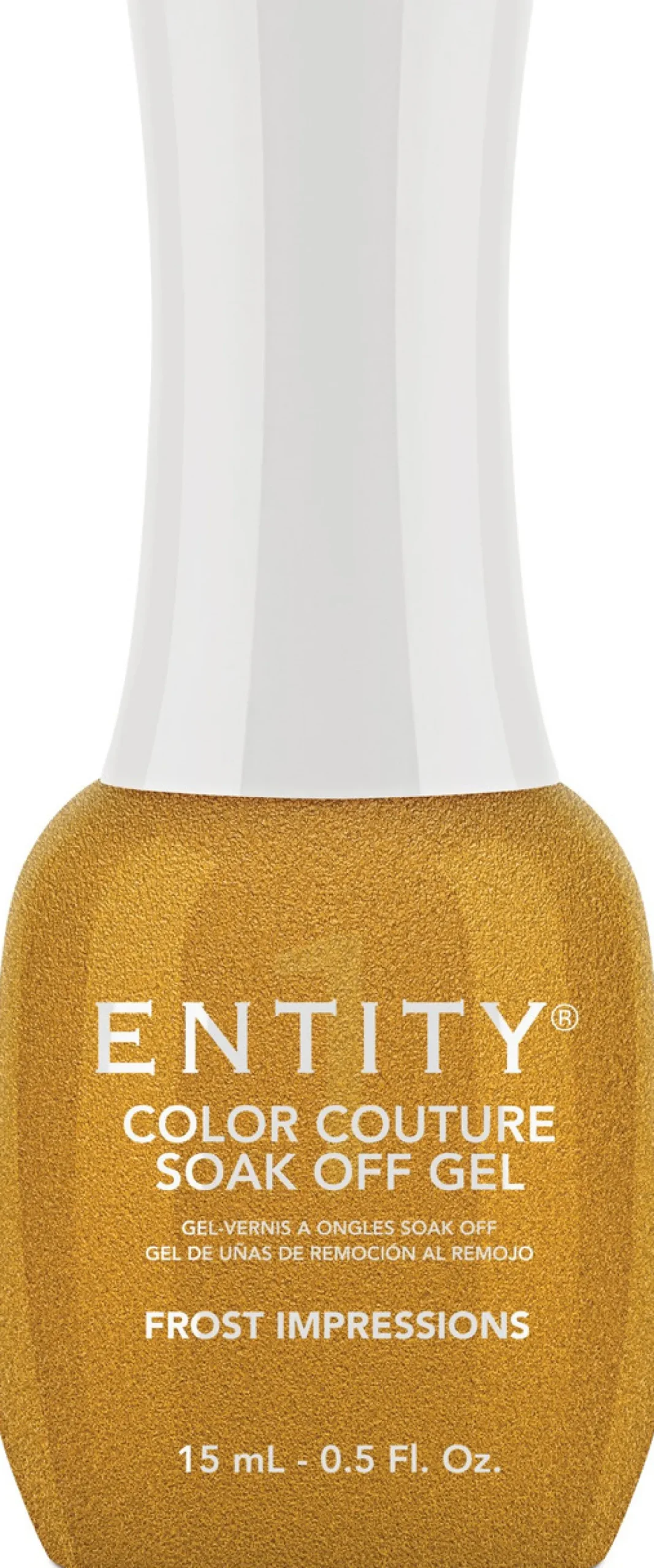 Entity "Frost Impressions" Duo - Includes Gel Polish and Lacquer - Gold Yellow Pearl