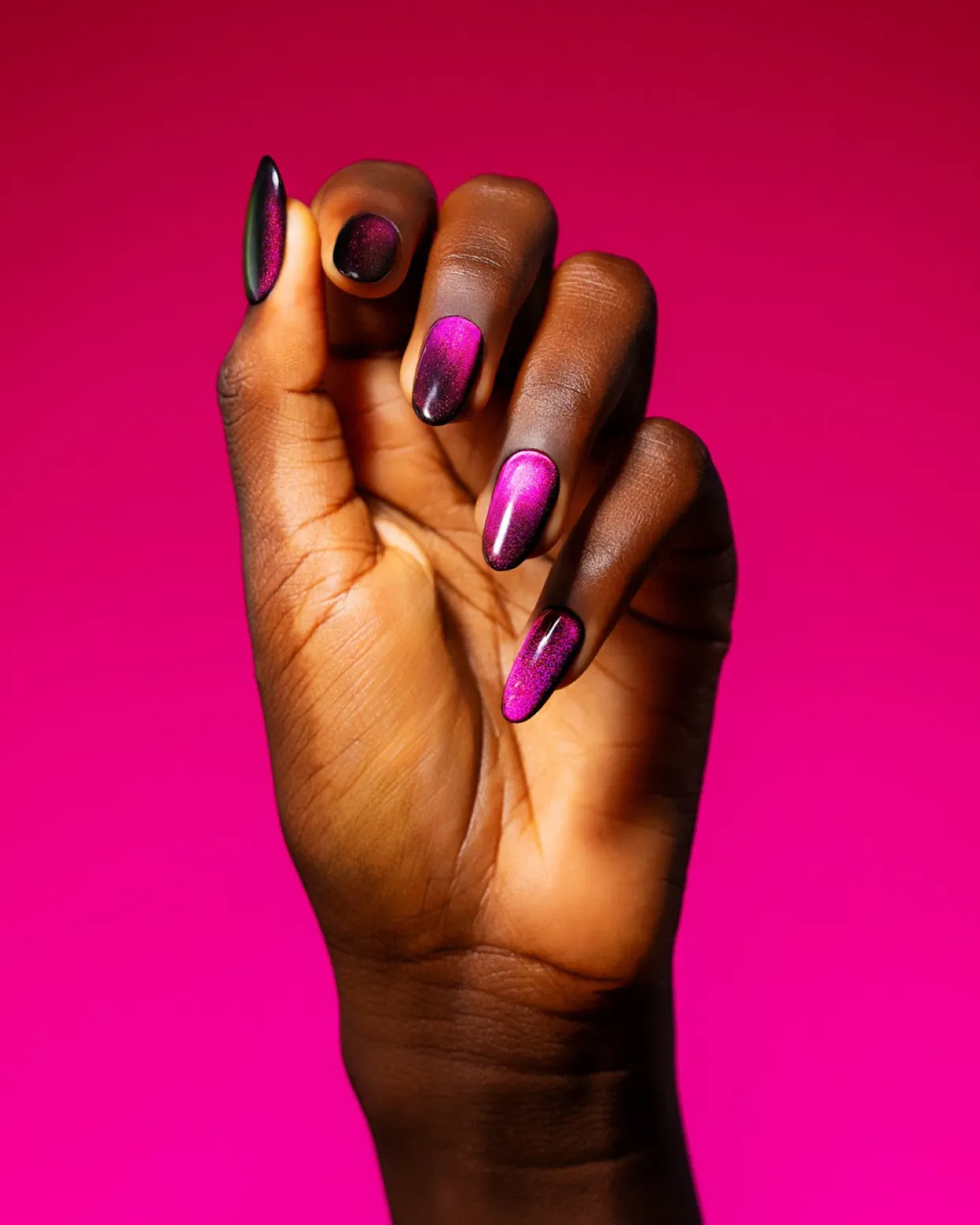 Entity One Color Couture Gel Polish "Solar Mate", Magenta to Pink Two-Tone, 15mL | .5 oz - Halo Cat-Eye Effect