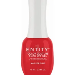Entity One Color Couture Gel Polish "Mad For Plaid" - Orange Red Creme