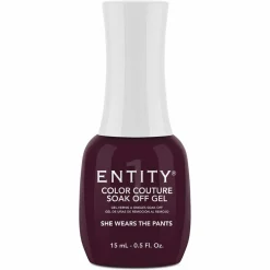 Entity One Color Couture Gel Polish "She Wears The Pants" - Dark Burgundy Creme