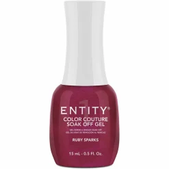 Entity One Color Couture Gel Polish "Ruby Sparks" - Berry Red Metallic