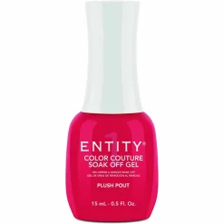 Entity One Color Couture Gel Polish "Plush Pout" - Hot Pink Red Creme