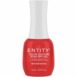 Entity One Color Couture Gel Polish "Red Rum Rouge" - Bright Red Pearl