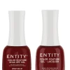 Entity "Wrap Me Up In Style" Duo - Includes Gel Polish and Lacquer - Red Creme
