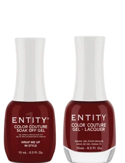 Entity "Wrap Me Up In Style" Duo - Includes Gel Polish and Lacquer - Red Creme
