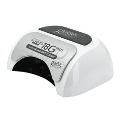 Gelish 18G Plus LED Light with Silver Metallic Soak-Off Gel Polish + Top and Base Coats